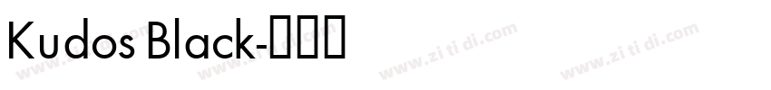Kudos Black字体转换